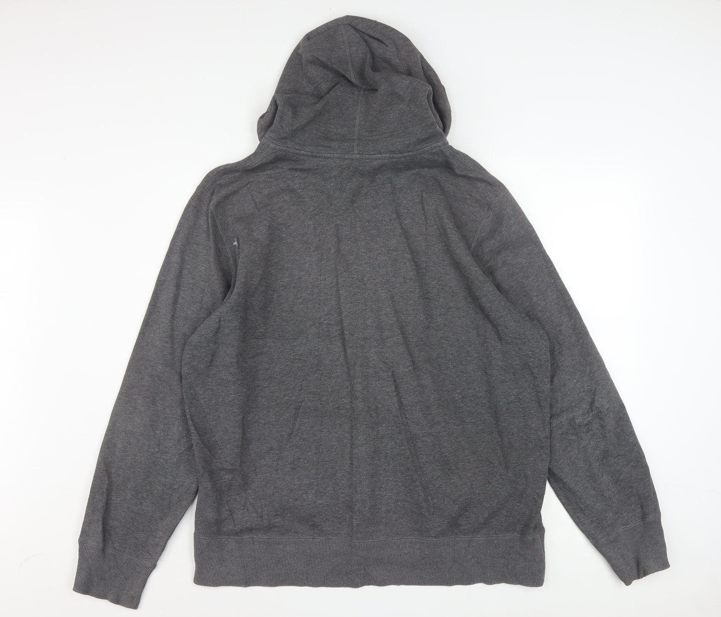 Nike Men's Grey Full Zip Hoodie XL Cotton Blend Sportswear