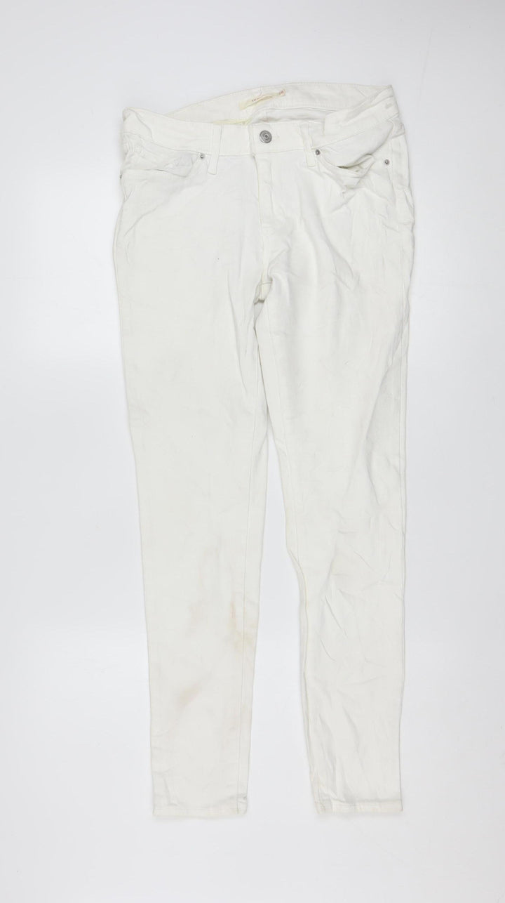 Levi's Women's White 711 Skinny Mid-Rise Jeans Size 28