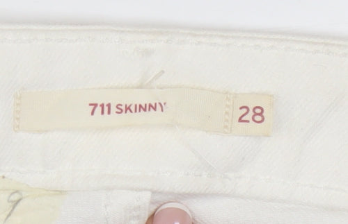 Levi's Women's White 711 Skinny Mid-Rise Jeans Size 28