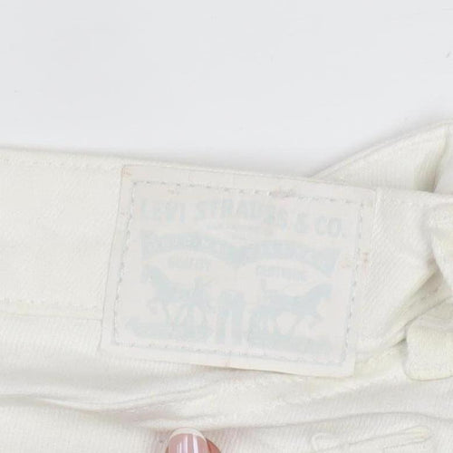 Levi's Women's White 711 Skinny Mid-Rise Jeans Size 28