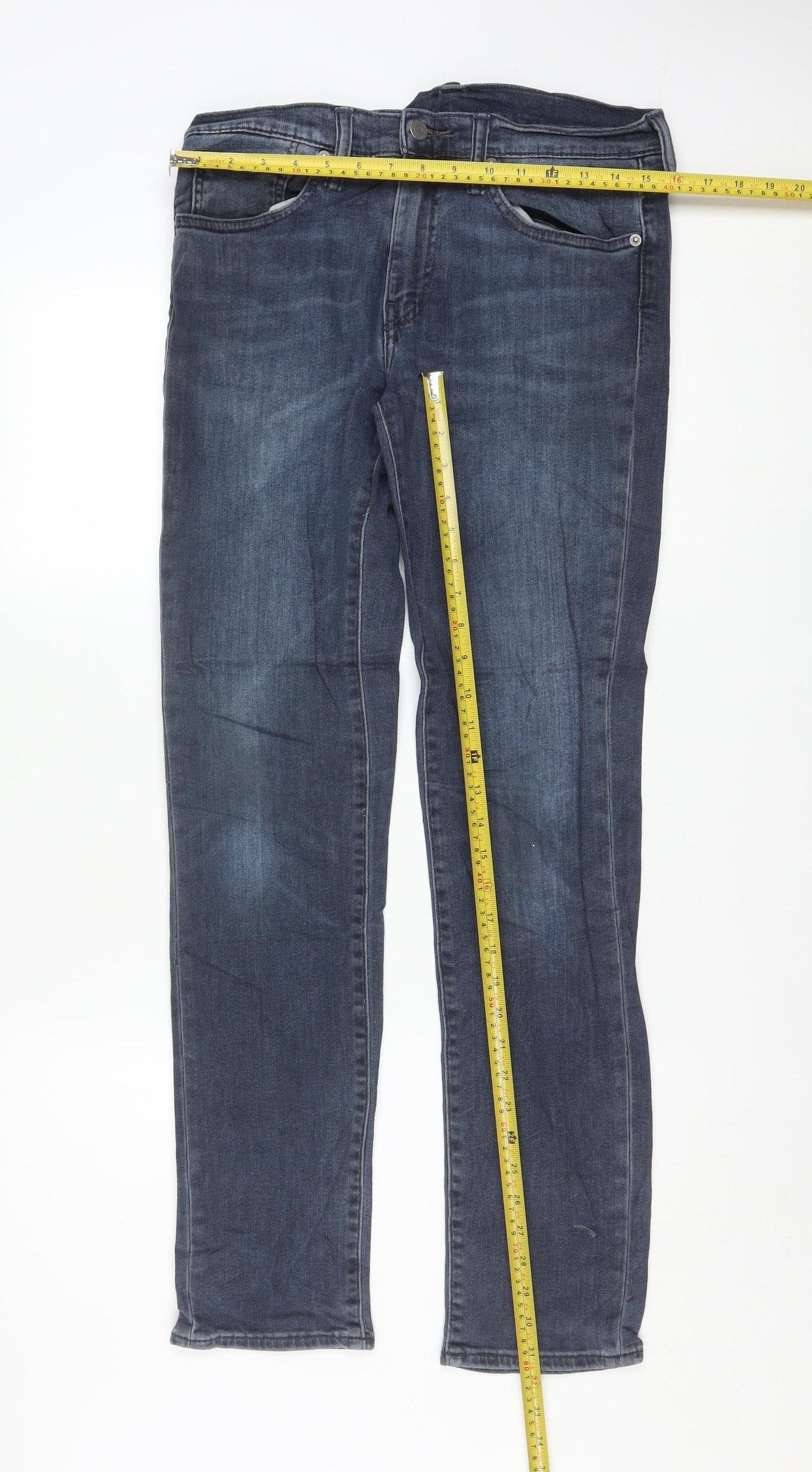 Levi's Men's Blue Slim Straight Jeans W31 L32 Denim Stretch