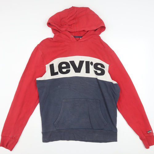 Levi's Men's Multicoloured Pullover Hoodie L Cotton Graphic Sweatshirt