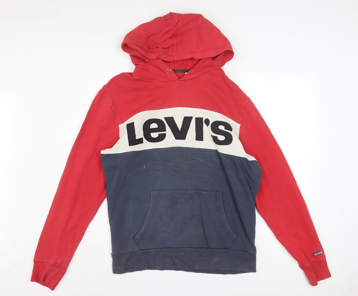 Levi's Men's Multicoloured Pullover Hoodie L Cotton Graphic Sweatshirt
