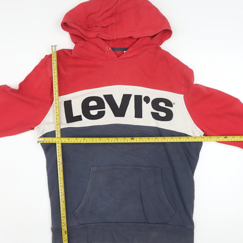 Levi's Men's Multicoloured Pullover Hoodie L Cotton Graphic Sweatshirt