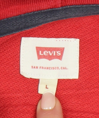 Levi's Men's Multicoloured Pullover Hoodie L Cotton Graphic Sweatshirt