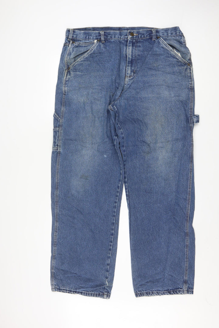Smith's Workwear Men's Blue Straight Denim Jeans 38x34