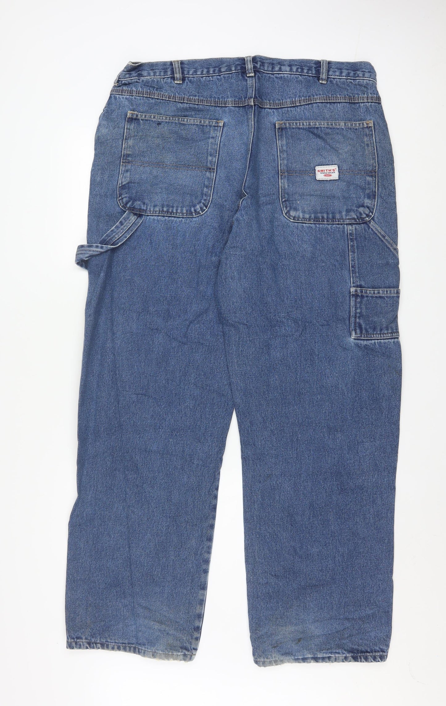 Smith's Workwear Men's Blue Straight Denim Jeans 38x34