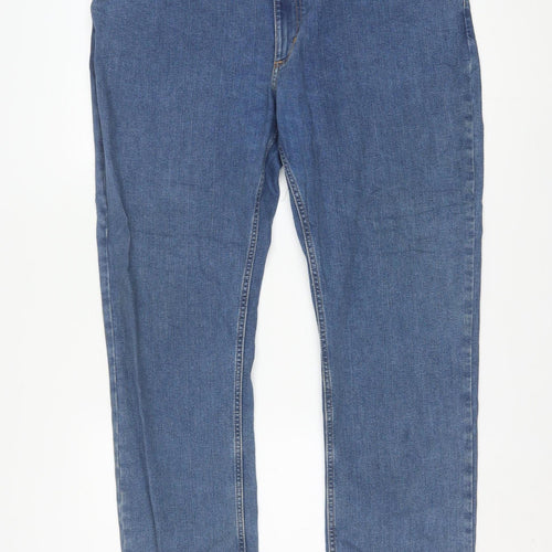 Lee Men's Blue Regular Fit Straight Leg Denim Jeans W40 L34