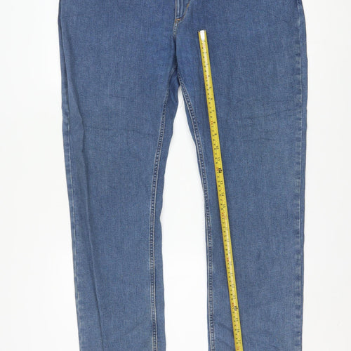 Lee Men's Blue Regular Fit Straight Leg Denim Jeans W40 L34