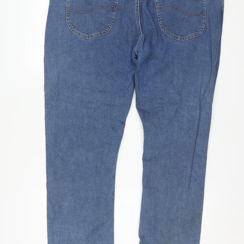 Lee Men's Blue Regular Fit Straight Leg Denim Jeans W40 L34