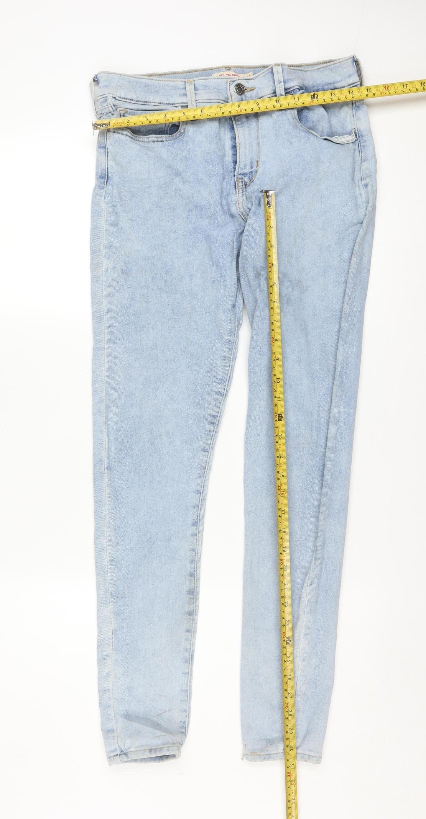 Levi's Women's Blue 710 Super Skinny Jeans Size 30 Mid Rise