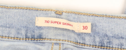 Levi's Women's Blue 710 Super Skinny Jeans Size 30 Mid Rise