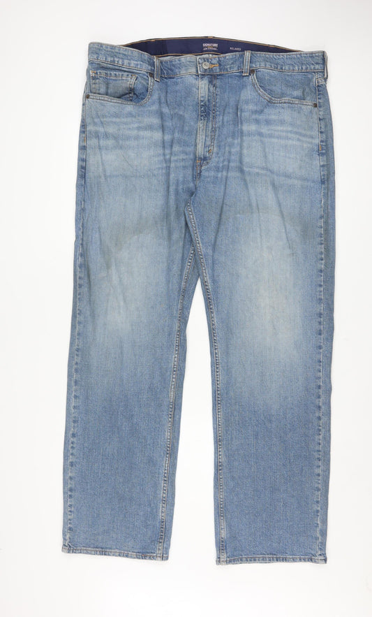 Levi Strauss Men’s Blue Relaxed Fit Straight Denim Jeans W42 L32