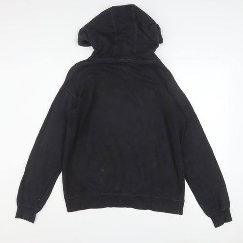 Champion Men's Black Pullover Hoodie Small Logo Fleece Sweatshirt
