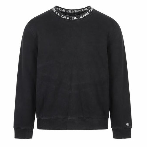 Calvin Klein Jeans Women's Black Cotton Crew Neck Sweatshirt Size 12