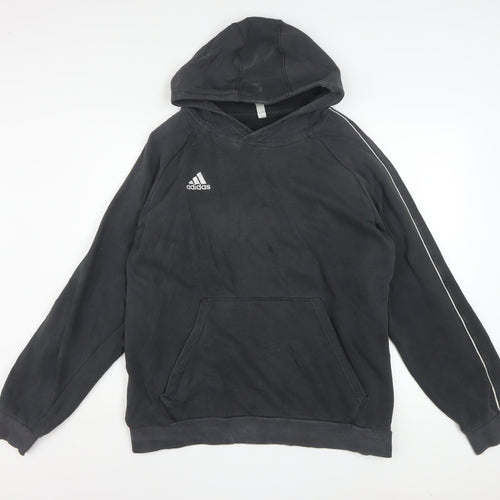 Adidas Men's Black Pullover Hoodie XL Fleece Sportswear