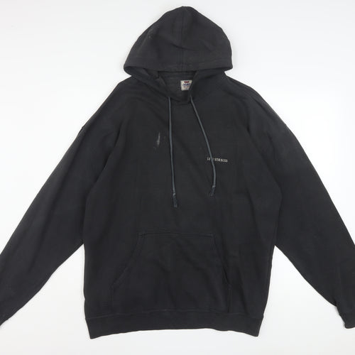 Levi's Men's Black Pullover Hoodie L Logo Fleece Sweatshirt