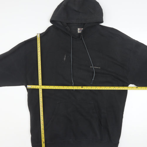 Levi's Men's Black Pullover Hoodie L Logo Fleece Sweatshirt