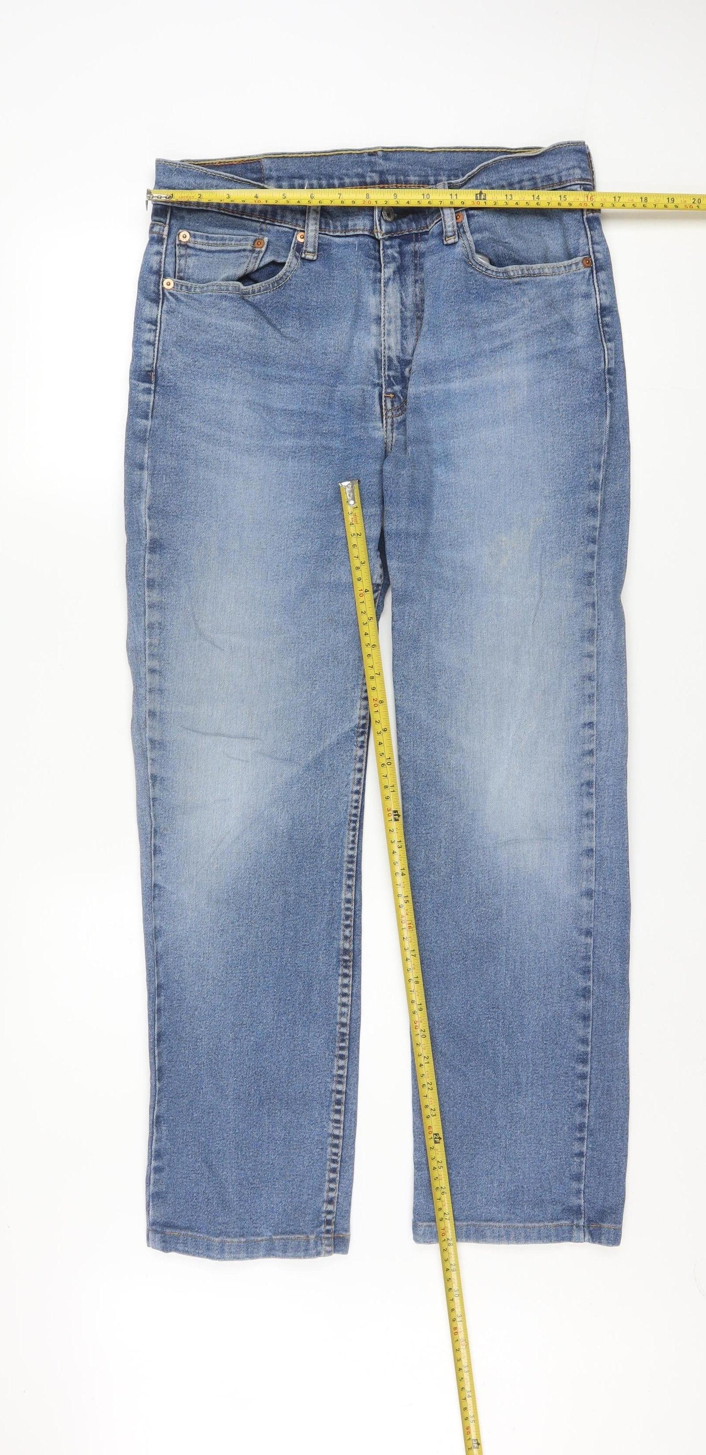 Levi’s Men Blue 514 Straight Leg Denim Jeans W33 L32