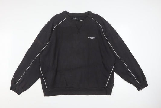 Umbro Men's Black 2XL Pullover Crew Neck Sports Sweatshirt