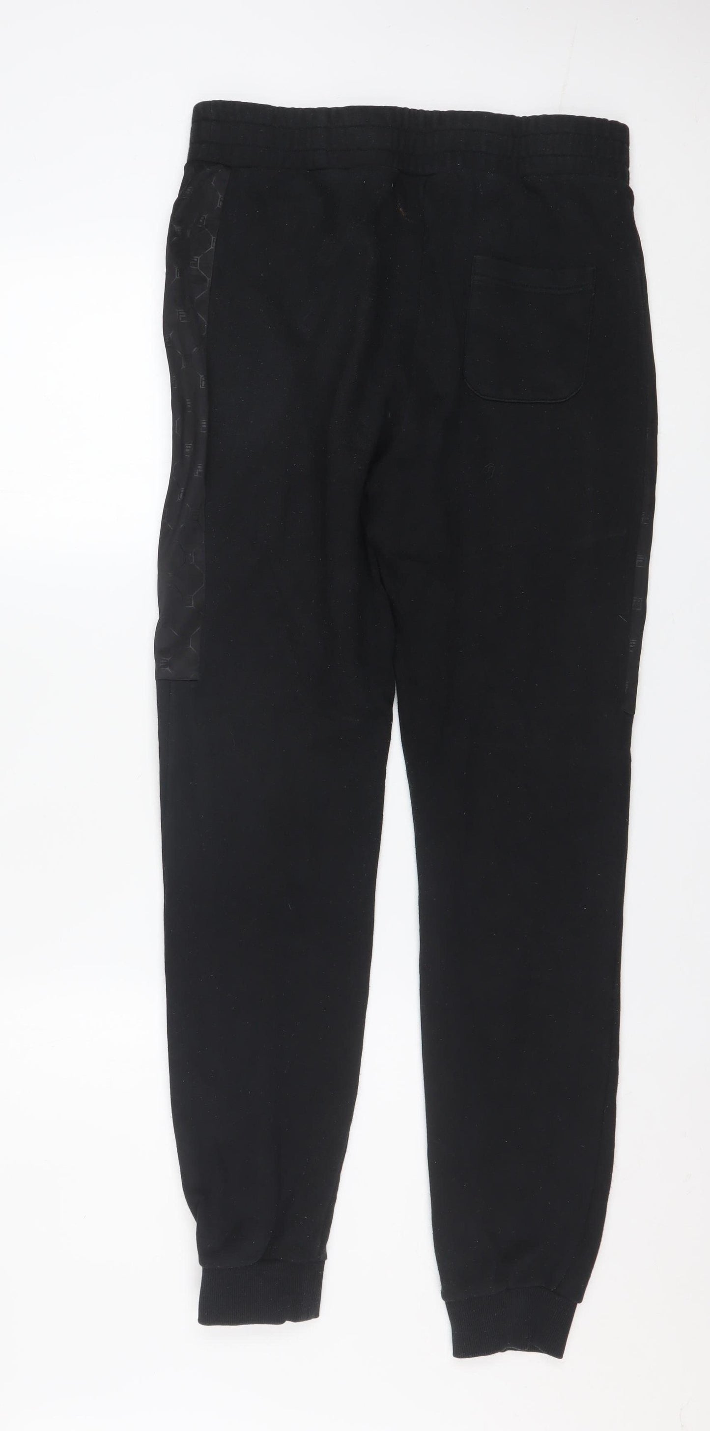 Fila Men's Black Jogger Sweatpants Small Cotton Blend Regular Fit