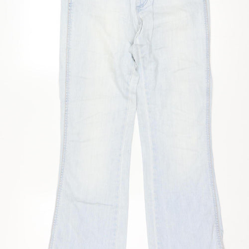 Wrangler Women's Blue Bootcut Jeans Size 12 Eve Model Mid Rise
