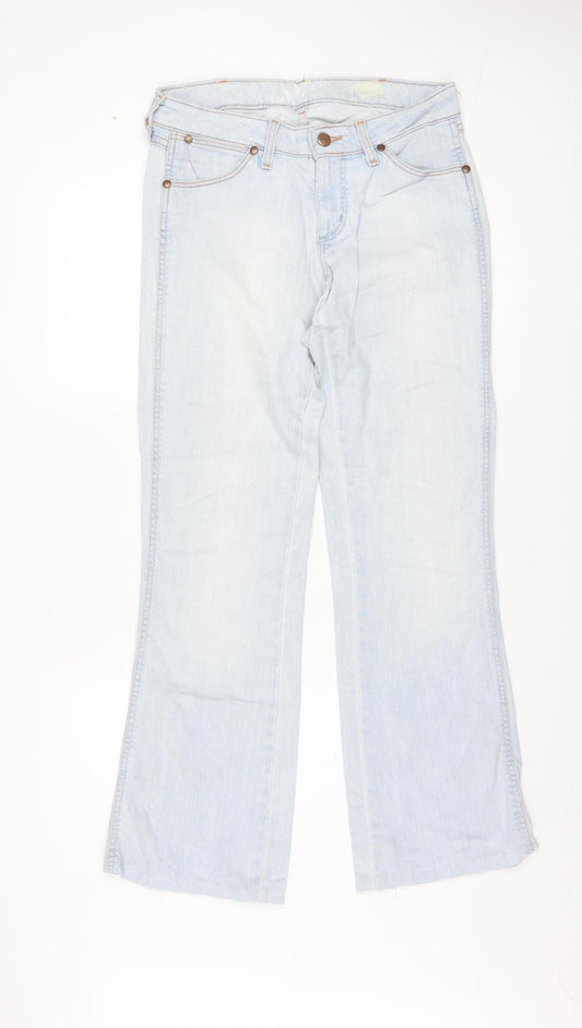 Wrangler Women's Blue Bootcut Jeans Size 12 Eve Model Mid Rise