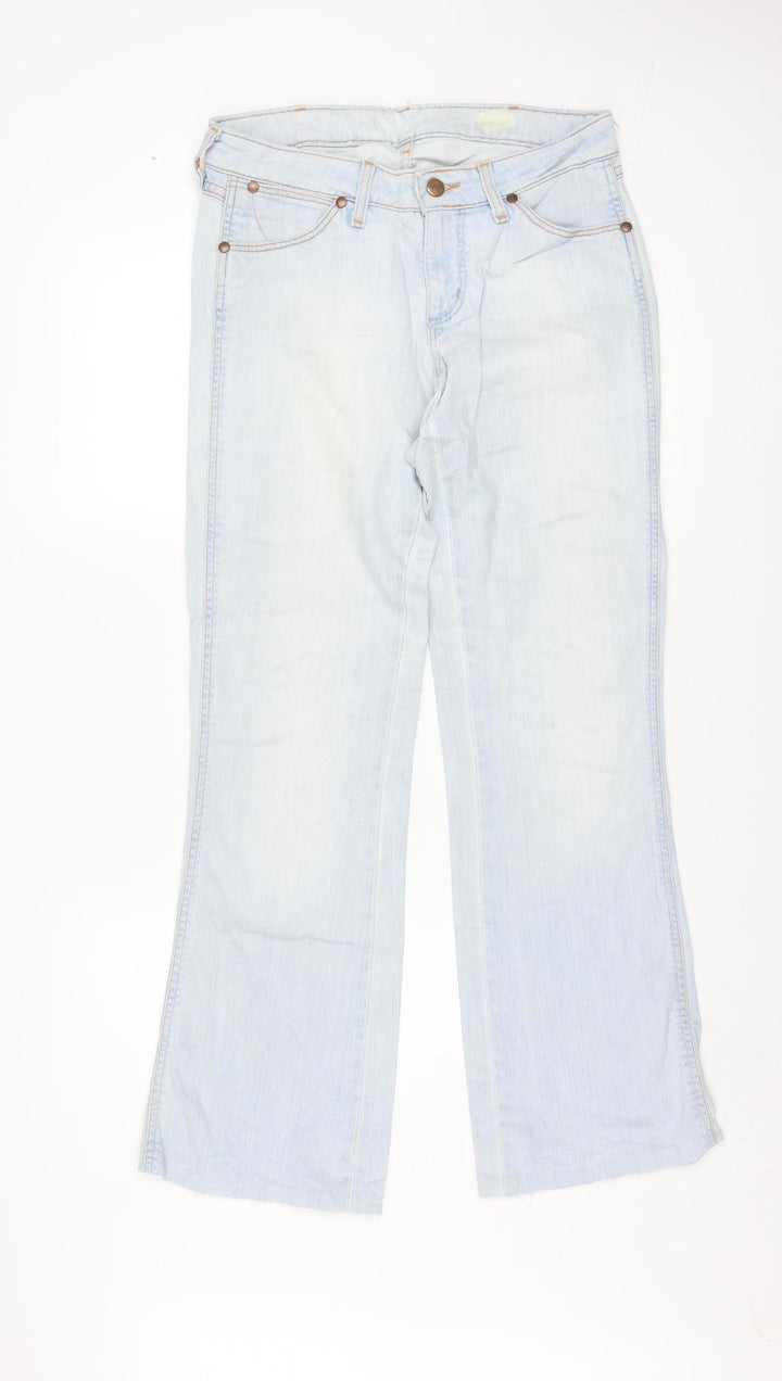 Wrangler Women's Blue Bootcut Jeans Size 12 Eve Model Mid Rise