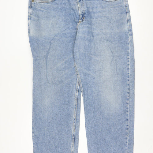 Lee Men's Blue Straight Leg Denim Jeans 38W 32L Regular Fit
