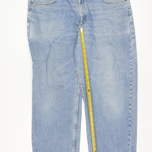 Lee Men's Blue Straight Leg Denim Jeans 38W 32L Regular Fit