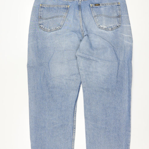 Lee Men's Blue Straight Leg Denim Jeans 38W 32L Regular Fit
