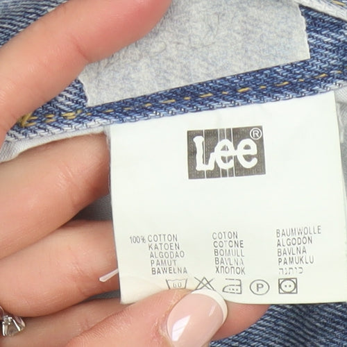 Lee Men's Blue Straight Leg Denim Jeans 38W 32L Regular Fit