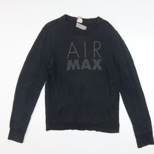 Nike Men's Black Air Max Crew Neck Pullover Sweatshirt Size S