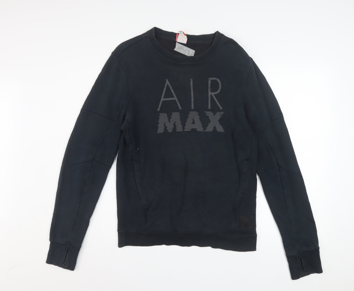 Nike Men's Black Air Max Crew Neck Pullover Sweatshirt Size S