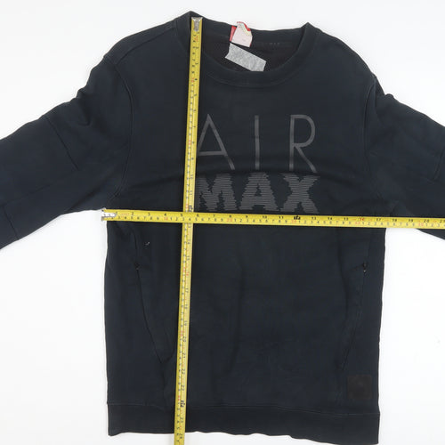 Nike Men's Black Air Max Crew Neck Pullover Sweatshirt Size S