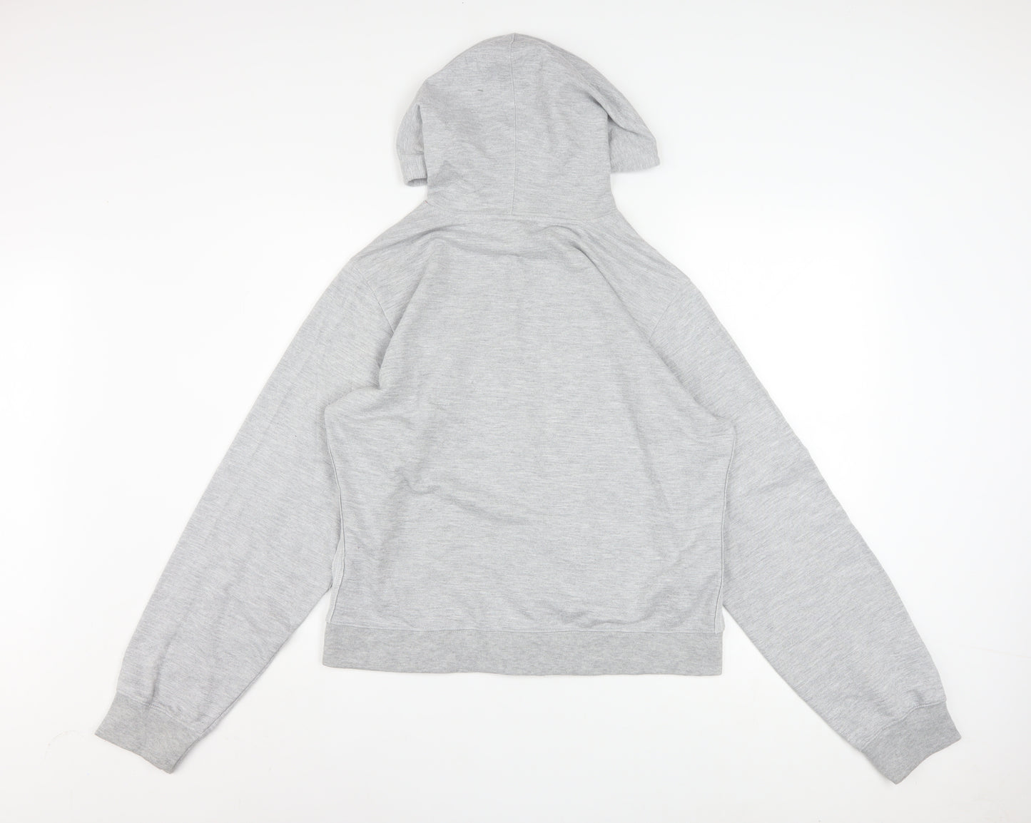 Reebok Women's Grey Full Zip Hoodie Size 18 Logo Print Sportswear