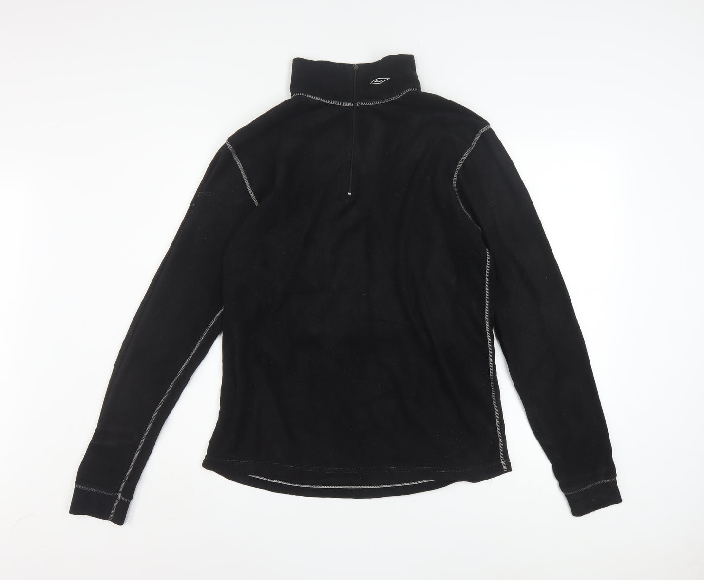 Umbro Men’s Black Fleece 1/4 Zip Pullover Sweatshirt L Sports Top