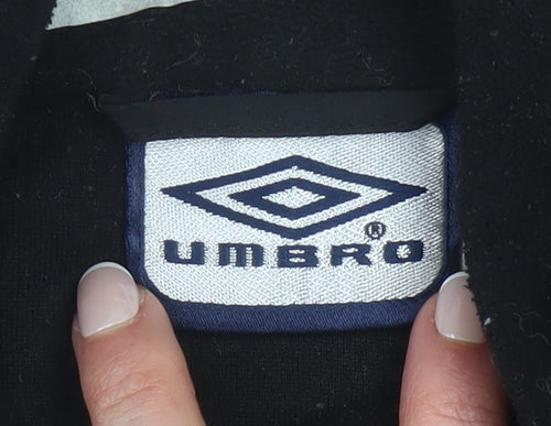 Umbro Men’s Black Fleece 1/4 Zip Pullover Sweatshirt L Sports Top