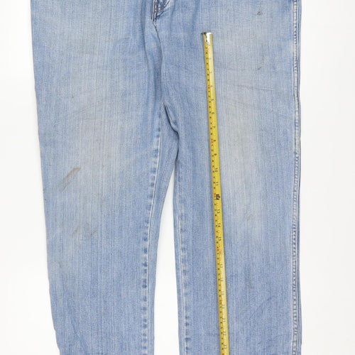Wrangler Mens Blue Regular Fit Straight Jeans W38 L34