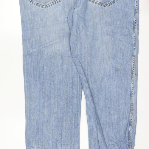 Wrangler Mens Blue Regular Fit Straight Jeans W38 L34