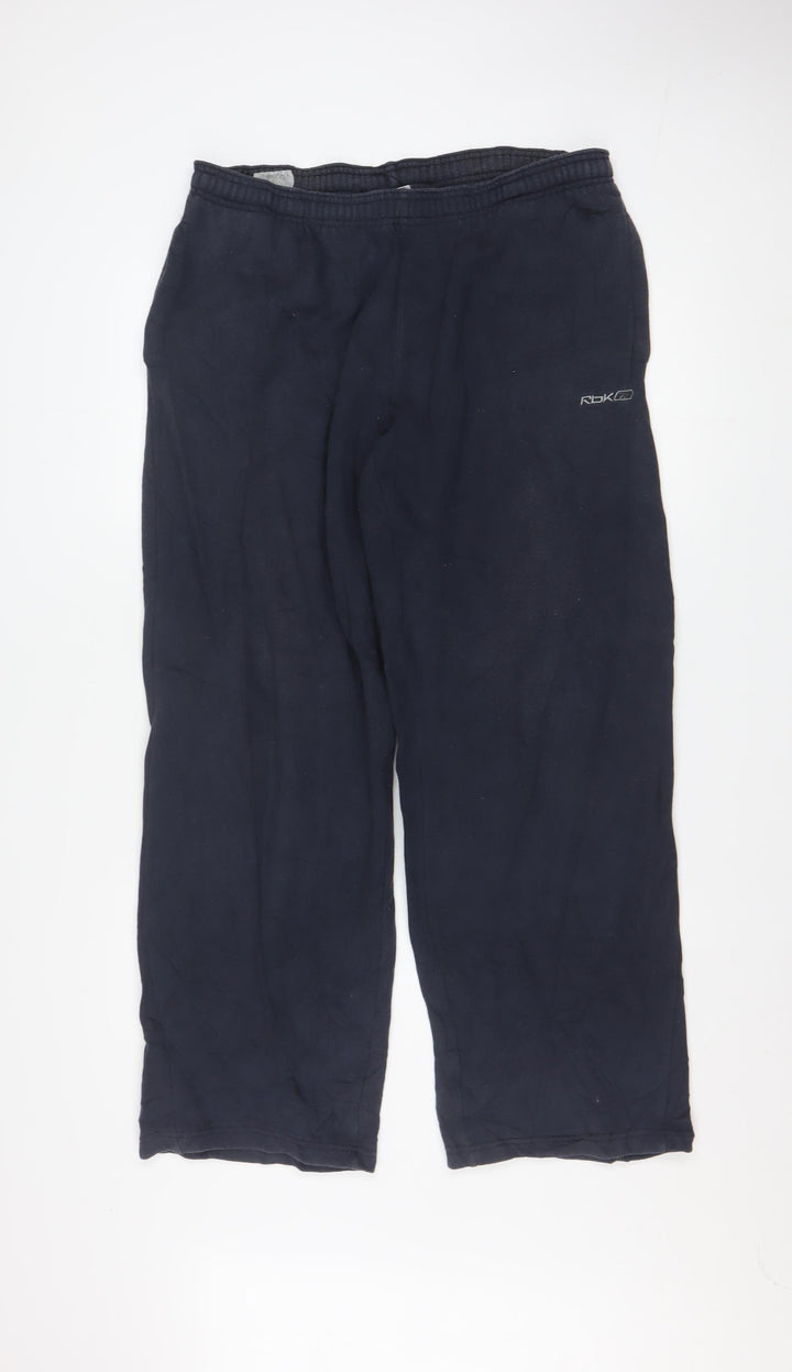 Reebok Men's Black M Jogger Sweatpants Polyester Cotton Blend