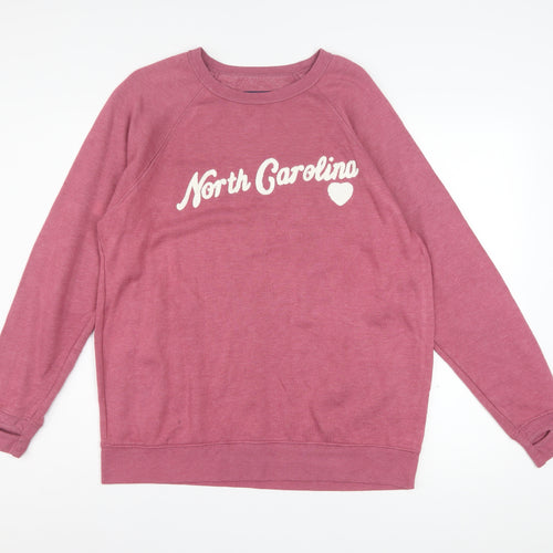 State of Mine Women's Pink Graphic Pullover Sweatshirt Size L