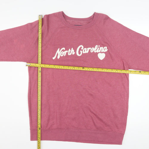 State of Mine Women's Pink Graphic Pullover Sweatshirt Size L
