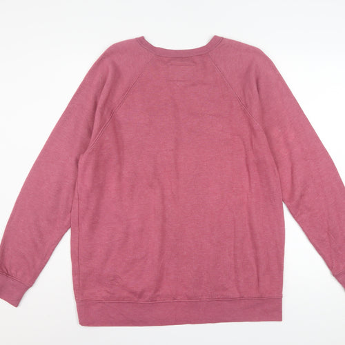 State of Mine Women's Pink Graphic Pullover Sweatshirt Size L