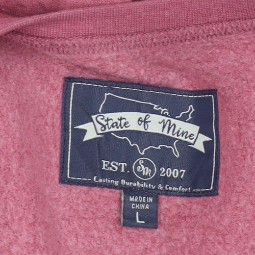 State of Mine Women's Pink Graphic Pullover Sweatshirt Size L