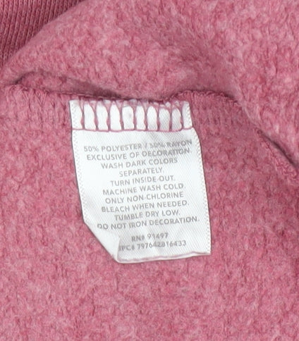 State of Mine Women's Pink Graphic Pullover Sweatshirt Size L