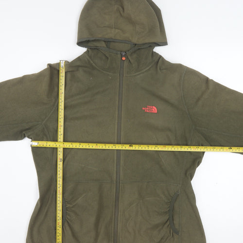The North Face Women's Green Fleece Full Zip Hoodie XL