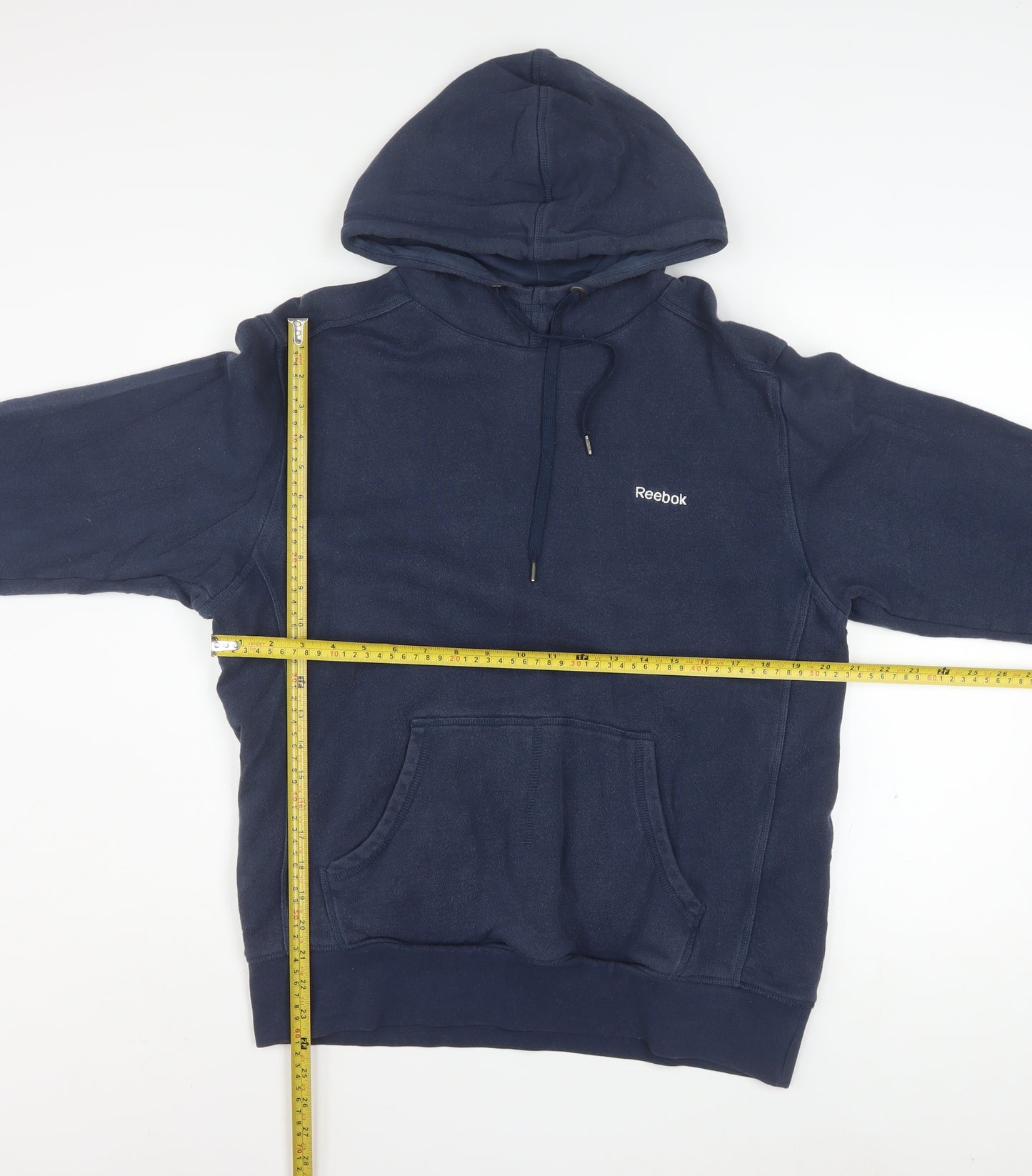 Reebok Men's Blue Pullover Hoodie Size M Regular Fit Fleece