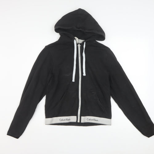 Calvin Klein Women's Black Full Zip Hoodie Sweatshirt Size M