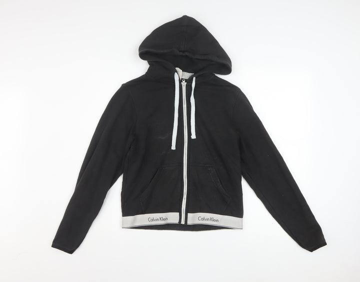 Calvin Klein Women's Black Full Zip Hoodie Sweatshirt Size M